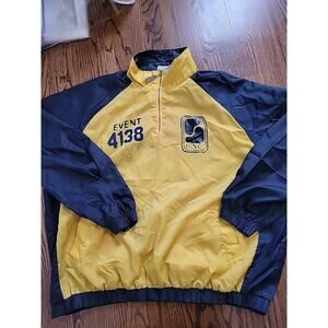 Rare Vintage CSC Security Staff Jacket Yellow Navy Pullover Windbreaker L/XL 90s